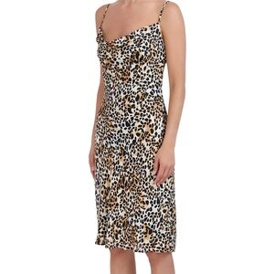 BCBG Animal Print Midi Dress